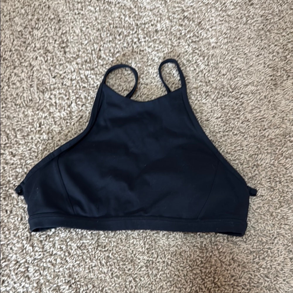Women's Black High-Neck Bralette